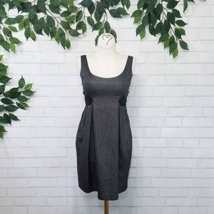 Gunmetal Pocketed Pouf Dress